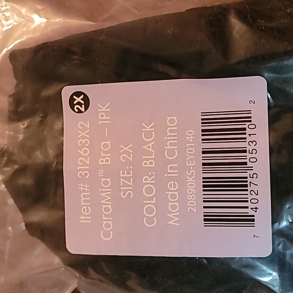 One CaraMia Bra 2X Black-reposh-never worn it is too small! ‼️🔻SALE🔻‼️ - Picture 8 of 8